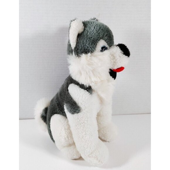 Siberian Husky Plush Stuffed Animal DOG Blue Eyes Brooklyn Doll Co. Vintage - Picture 2 of 4
